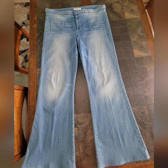 Guess Blue Flare Wide Leg Jeans - Picture 7 of 12